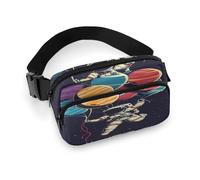 Waist Pack Astronaut in Space Printed Butt Pack Fanny Pack for Men Women Workout Traveling Casual Running Hiking Cycling Hip Bum Bag with Adjustable Strap for Outdoors, Astronaut in Space, 7.9 X 5.1