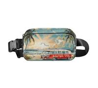 Waist Pack Bag Beach Palm Trees Sun Vehicle Outdoor Fanny Pack Crossbody Bum Bags