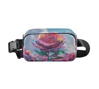 Waist Pack Bag Big Colorful Rose Outdoor Fanny Pack Crossbody Bum Bags