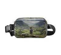 Waist Pack Bag Character Shepherding in The Mountain Outdoor Fanny Pack Crossbody Bum Bags