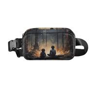 Waist Pack Bag Characters and Bonfire in The Forest Outdoor Fanny Pack Crossbody Bum Bags
