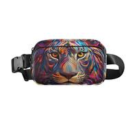 Waist Pack Bag Colorful Lion Pattern Outdoor Fanny Pack Crossbody Bum Bags