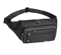 Waist Pack Bag Fanny Pack for Men&Women Hip Bum Bag with Adjustable Strap for Outdoors Workout Traveling Casual Running Hiking Cycling, Black-1, One Size, Fashion