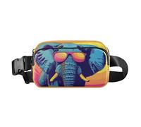 Waist Pack Bag Funny Elephant in Sunset Outdoor Fanny Pack Crossbody Bum Bags
