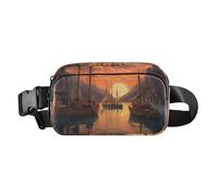 Waist Pack Bag Harbor Sunset View Outdoor Fanny Pack Crossbody Bum Bags