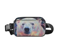 Waist Pack Bag Luminous Polar Bear Outdoor Fanny Pack Crossbody Bum Bags