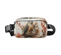 Waist Pack Bag Owls Family in The Floral Branches Outdoor Fanny Pack Crossbody Bum Bags