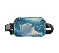 Waist Pack Bag Polar Bear and Fish Outdoor Fanny Pack Crossbody Bum Bags