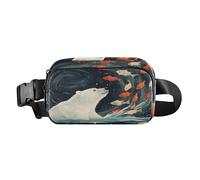 Waist Pack Bag Polar Bear and Flying Fish Outdoor Fanny Pack Crossbody Bum Bags