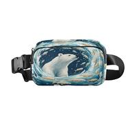 Waist Pack Bag Polar Bear and Little Fish Outdoor Fanny Pack Crossbody Bum Bags