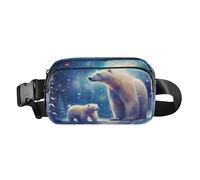 Waist Pack Bag Polar Bear Family in Forest Outdoor Fanny Pack Crossbody Bum Bags