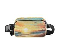 Waist Pack Bag Seaside Sunset Pattern Outdoor Fanny Pack Crossbody Bum Bags