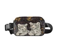 Waist Pack Bag Tigers Butterflies Outdoor Fanny Pack Crossbody Bum Bags