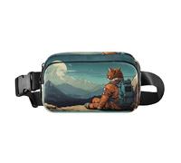 Waist Pack Bag Travelling Cat Watching The Sun Outdoor Fanny Pack Crossbody Bum Bags
