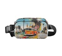 Waist Pack Bag Vehicle in Town Street Outdoor Fanny Pack Crossbody Bum Bags