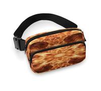 Waist Pack Beautiful Flame Pattern Printed Butt Pack Fanny Pack Hip Bum Bag for Workout Traveling Casual Running Hiking Cycling, Beautiful Flame Pattern, 7.9 X 5.1 in
