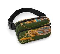 Waist Pack Beautiful Moth Wings Printed Butt Pack Fanny Pack Hip Bum Bag for Workout Traveling Casual Running Hiking Cycling, Beautiful Moth Wings, 7.9 X 5.1 in