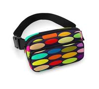 Waist Pack Beautiful Polka Dot Printed Butt Pack Fanny Pack Hip Bum Bag for Workout Traveling Casual Running Hiking Cycling, Beautiful Polka Dot, 7.9 X 5.1 in