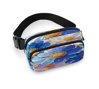 Waist Pack Bright Watercolor Flowers Printed Butt Pack Fanny Pack Hip Bum Bag for Workout Traveling Casual Running Hiking Cycling, Bright Watercolor Flowers, 7.9 X 5.1 in