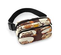 Waist Pack Cartoon Owl on Tree Printed Butt Pack Fanny Pack Hip Bum Bag for Workout Traveling Casual Running Hiking Cycling, Cartoon Owl on Tree, 7.9 X 5.1 in
