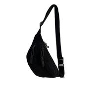 Waist Pack Casual Corduroy Belt Bags for Women Simple Fanny Pack Female Waist Bag Hip Purse Shoulder Crossbody Chest Bag for Walking Jogging(Black)