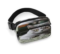 Waist Pack Cat on Carpet Printed Butt Pack Fanny Pack Hip Bum Bag for Workout Traveling Casual Running Hiking Cycling, Cat on Carpet, 7.9 X 5.1 in