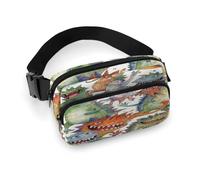 Waist Pack Chaotic Colorful Monsters Printed Butt Pack Fanny Pack Hip Bum Bag for Workout Traveling Casual Running Hiking Cycling, Chaotic Colorful Monsters, 7.9 X 5.1 in