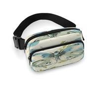 Waist Pack Circles And Green Dots Printed Butt Pack Fanny Pack Hip Bum Bag for Workout Traveling Casual Running Hiking Cycling, Circles And Green Dots, 7.9 X 5.1 in