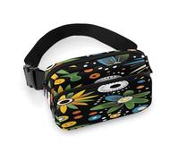 Waist Pack Colorful Flower Paintings Printed Butt Pack Fanny Pack for Men Women Workout Traveling Casual Running Hiking Cycling Hip Bum Bag with Adjustable Strap for Outdoors, Colorful Flower