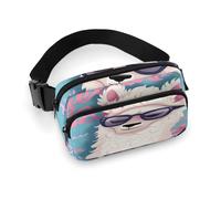 Waist Pack Cool Liama Printed Butt Pack Fanny Pack Hip Bum Bag for Workout Traveling Casual Running Hiking Cycling, Cool Liama, 7.9 X 5.1 in