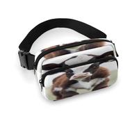 Waist Pack Cow Printed Butt Pack Fanny Pack Hip Bum Bag for Workout Traveling Casual Running Hiking Cycling, Cow, 7.9 X 5.1 in