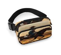 Waist Pack Cowboys Riding Horses Printed Butt Pack Fanny Pack Hip Bum Bag for Workout Traveling Casual Running Hiking Cycling, Cowboys Riding Horses, 7.9 X 5.1 in