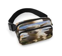 Waist Pack Cute Goat Printed Butt Pack Fanny Pack Hip Bum Bag for Workout Traveling Casual Running Hiking Cycling, Cute Goat, 7.9 X 5.1 in