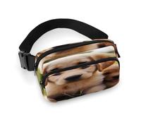 Waist Pack Cute Golden Retriever Puppy Printed Butt Pack Fanny Pack Hip Bum Bag for Workout Traveling Casual Running Hiking Cycling, Cute Golden Retriever Puppy, 7.9 X 5.1 in