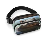 Waist Pack Cute Hippos Printed Butt Pack Fanny Pack Hip Bum Bag for Workout Traveling Casual Running Hiking Cycling, Cute Hippos, 7.9 X 5.1 in