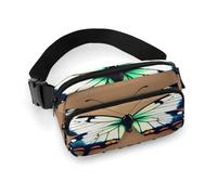 Waist Pack Cute Little Butterfly Printed Butt Pack Fanny Pack Hip Bum Bag for Workout Traveling Casual Running Hiking Cycling, Cute Little Butterfly, 7.9 X 5.1 in
