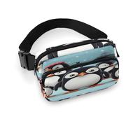 Waist Pack Cute Penguins Printed Butt Pack Fanny Pack Hip Bum Bag for Workout Traveling Casual Running Hiking Cycling, Cute Penguins, 7.9 X 5.1 in
