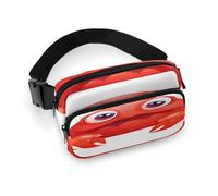 Waist Pack Cute Red Crab Printed Butt Pack Fanny Pack Hip Bum Bag for Workout Traveling Casual Running Hiking Cycling, Cute Red Crab, 7.9 X 5.1 in