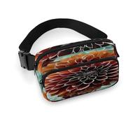 Waist Pack Dahlia Flower Printed Butt Pack Fanny Pack Hip Bum Bag for Workout Traveling Casual Running Hiking Cycling, Dahlia Flower, 7.9 X 5.1 in