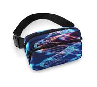 Waist Pack DNA Genetic Helix Printed Butt Pack Fanny Pack Hip Bum Bag for Workout Traveling Casual Running Hiking Cycling, DNA Genetic Helix, 7.9 X 5.1 in