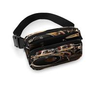 Waist Pack Drum Set Printed Butt Pack Fanny Pack Hip Bum Bag for Workout Traveling Casual Running Hiking Cycling, Drum Set, 7.9 X 5.1 in