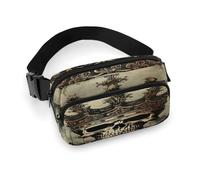 Waist Pack Elegant Skull Crown Printed Butt Pack Fanny Pack Hip Bum Bag for Workout Traveling Casual Running Hiking Cycling, Elegant Skull Crown, 7.9 X 5.1 in