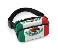Waist Pack Flag of Mexico Printed Butt Pack Fanny Pack Hip Bum Bag for Workout Traveling Casual Running Hiking Cycling, Flag of Mexico, 7.9 X 5.1 in
