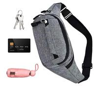 Waist Pack for Hiking, Waist Pack - Running for Hiking - Portable for Walking Dogs, Camping, Going Shopping, grey, Consulte la descripción, See description
