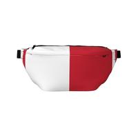 Waist Pack For Men And Women With Adjustable Shoulder Strap Large Hiking Waist Pack For Running, Cycling, Flag Of Malta Patterns, Black, One Size