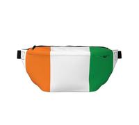 Waist Pack For Men And Women With Adjustable Shoulder Strap Large Hiking Waist Pack For Running, Cycling, Flag Of Ivory Coast Patterns, Black, One Size