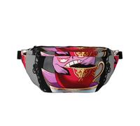 Waist Pack For Men And Women With Adjustable Shoulder Strap Large Hiking Waist Pack For Running, Cycling, Wicked Fantasy Teacups Patterns, Black, One Size