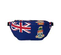 Waist Pack for Men and Women with Adjustable Shoulder Strap Large Hiking Waist Pack for Running, Cycling, Flag of The Cayman Islands Patterns