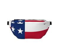 Waist Pack for Men and Women with Adjustable Shoulder Strap Large Hiking Waist Pack for Running, Cycling, Flag of Texas Patterns