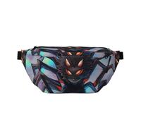 Waist Pack For Men And Women With Adjustable Shoulder Strap Large Hiking Waist Pack For Running, Cycling, Furry Spider Patterns, Black, One Size